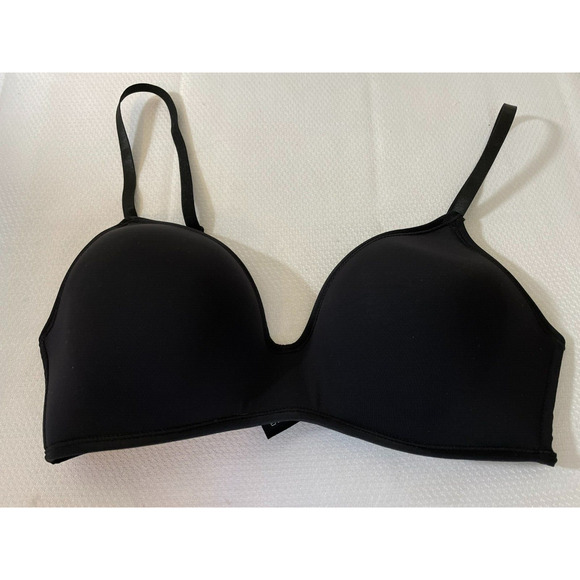 Rene Rofe Womens Lined No Wire BRA - Size 36C - Black - Picture 3 of 6